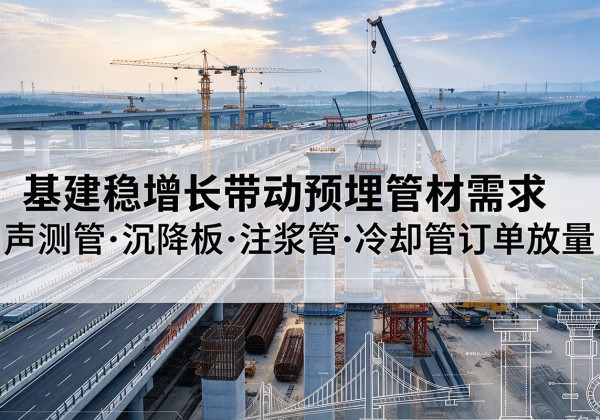 宁化基建稳增长带动预埋监测管材需求，声测管、沉降板、注浆管订单持续放量